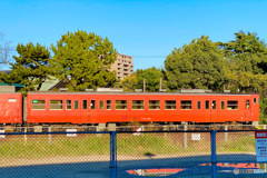 オレンジ色の列車