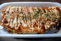 泉州キャベツ使用、ハーフお好み焼き豚玉