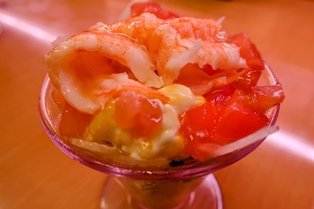 えびのカルパッチョ風サラダパフェ