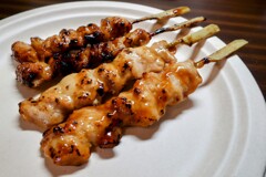 焼鳥もも、皮