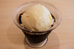 コーヒーゼリー、アイス載せ