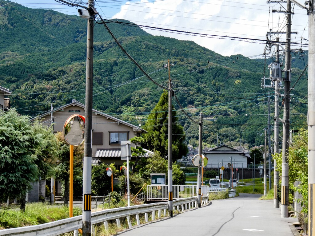 山麓の住宅街