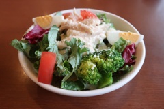 蒸し鶏とケールのサラダ