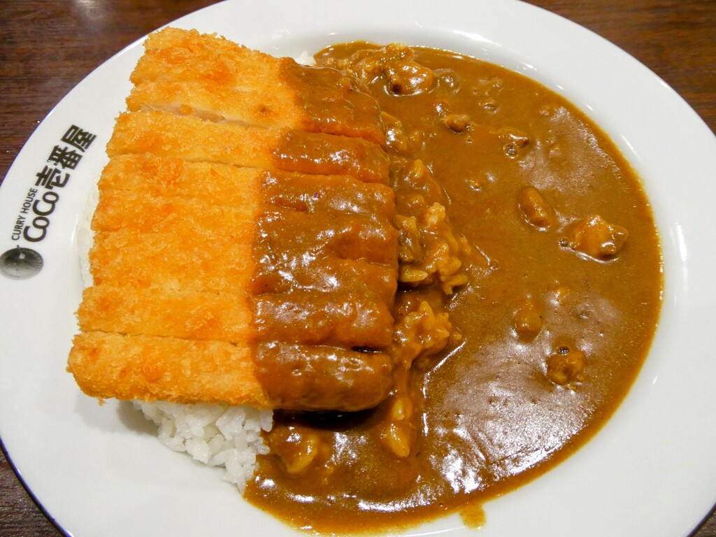 ビーフカレー+チキンカツ