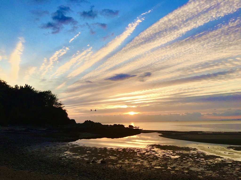 瀬戸内海の朝焼け