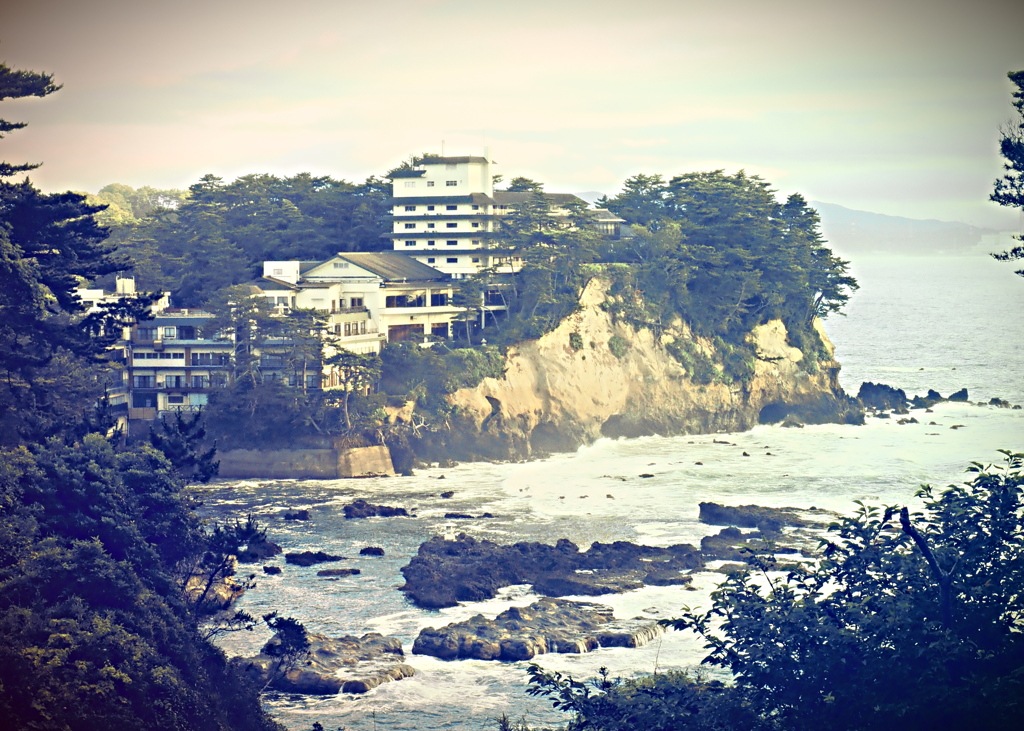 五浦海岸(古写真風味)