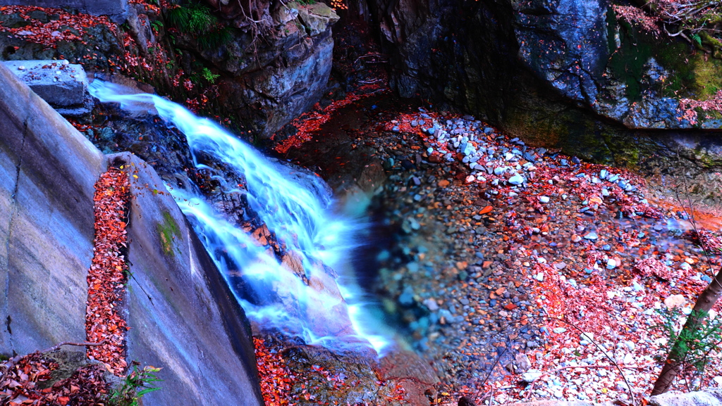 古釜の滝：渓流