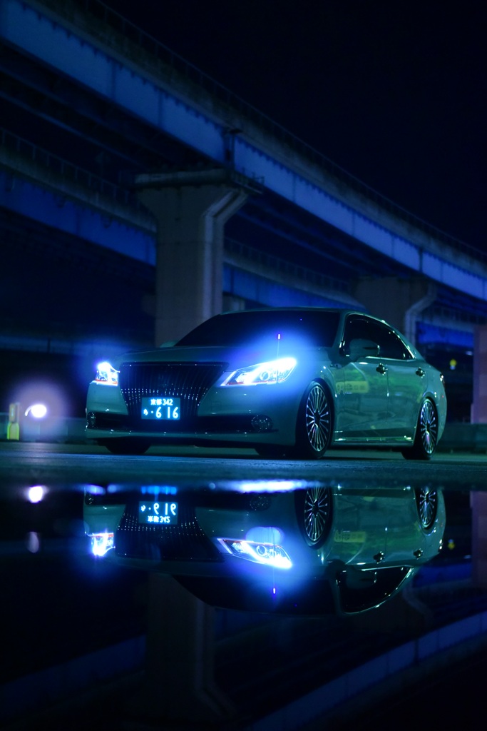 マイカーで水たまリフレクション