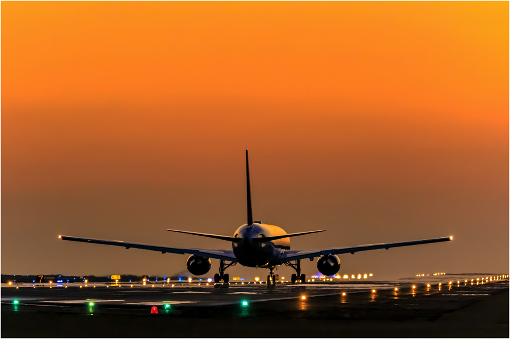 夕暮れの空港3