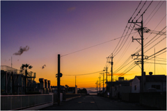 夕日の帰り道