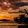 博多湾の夕日2