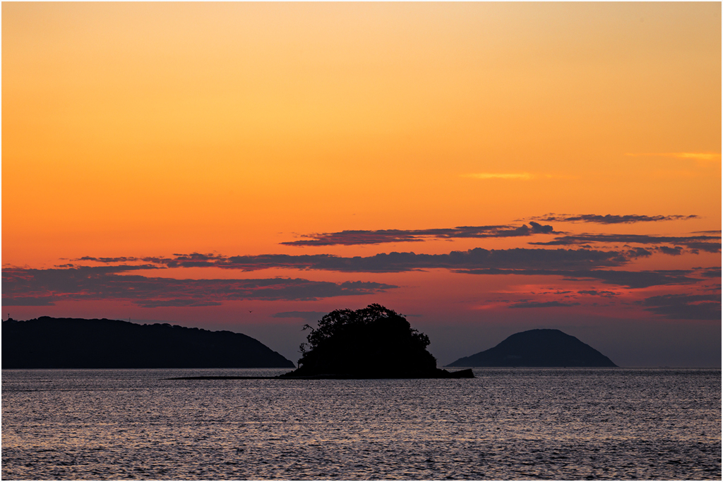 博多湾の夕暮れ