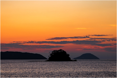 博多湾の夕暮れ