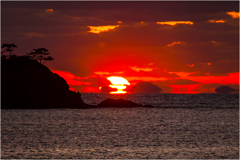 砕ける夕陽