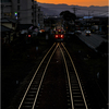 夕暮れの鉄道