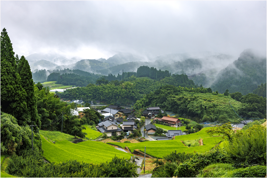 雨の山里