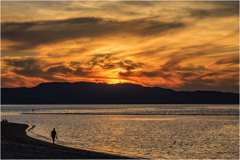燃える夕日