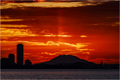 博多湾の夕日4