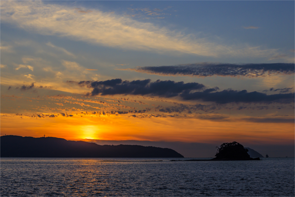 今日の夕日1