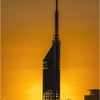 タワーと夕日2
