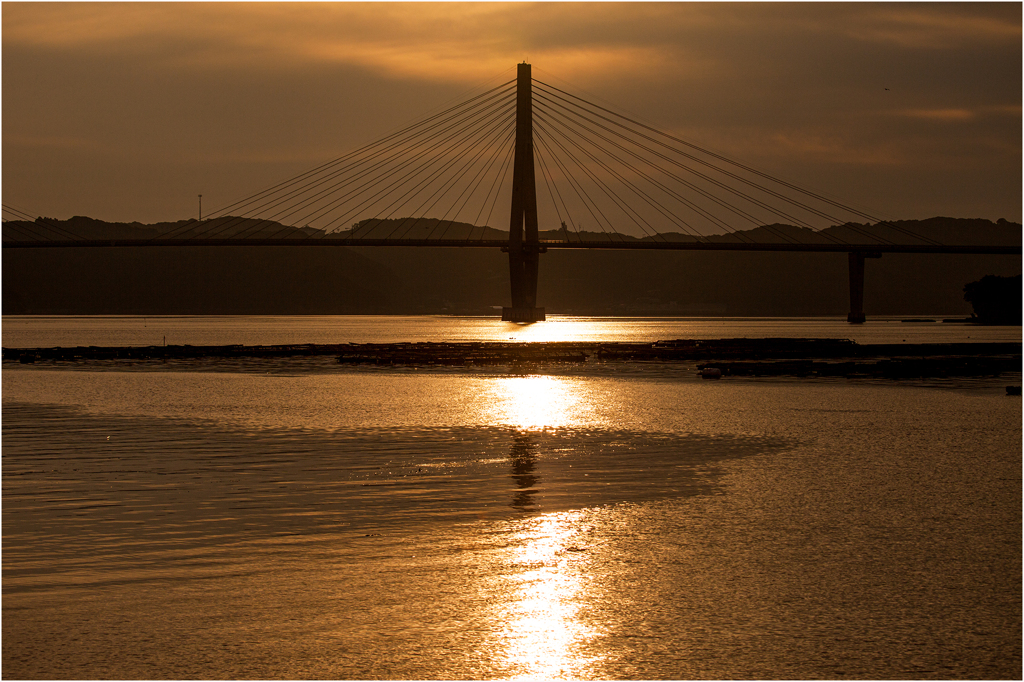 夕刻の肥前鷹島大橋
