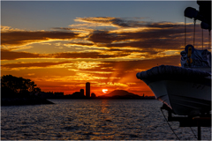 博多湾の夕日3