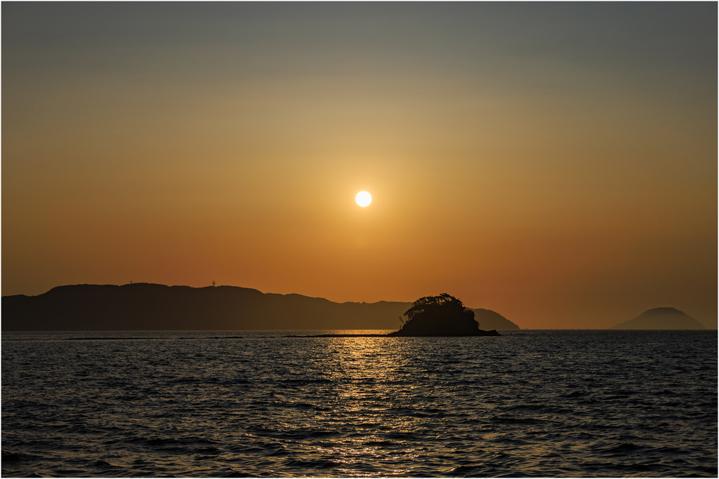 本日の夕日