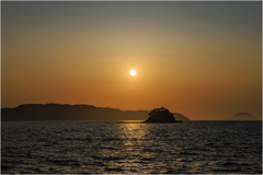 本日の夕日