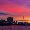 博多湾の夕暮れ