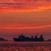 博多湾の夕焼け