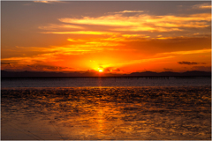 有明海の夕日2