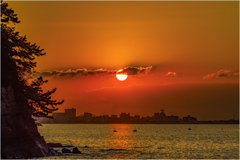 今津湾の夕日