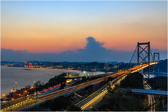 夕暮れの関門橋Ⅰ
