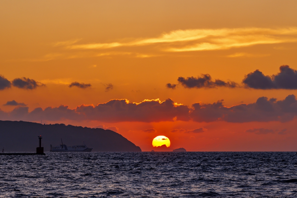 沈む夕日