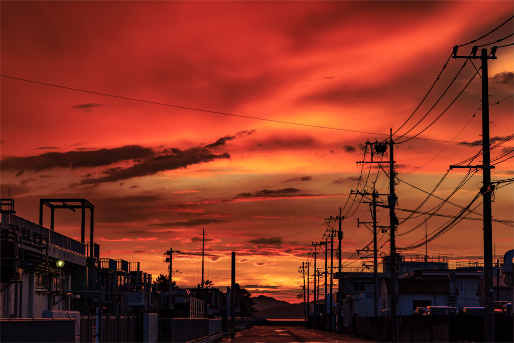 雨上がりの夕焼け2