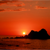 玄界灘の夕日