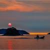 博多湾の夕日