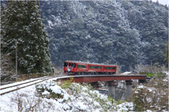 雪の久大本線
