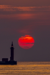 博多湾の夕日