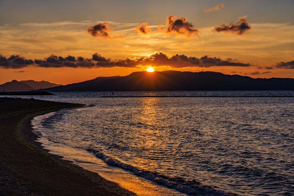 今日の夕日