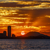 博多湾の夕日2