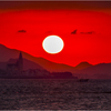 博多湾の夕日2