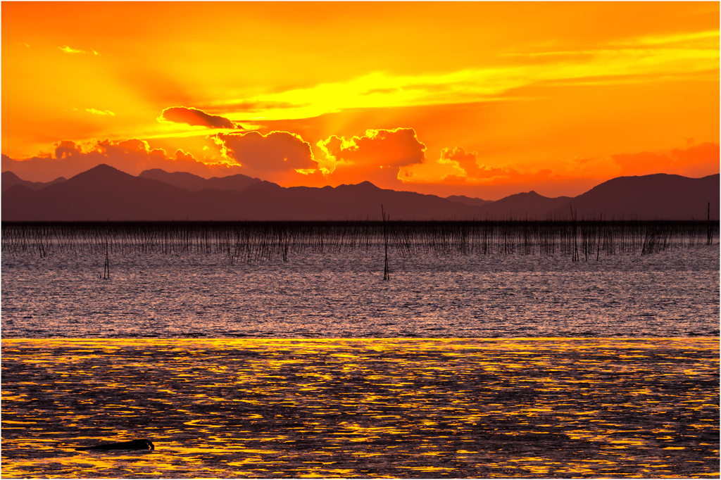 有明海の夕空