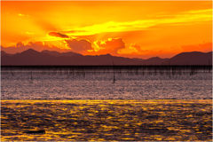 有明海の夕空