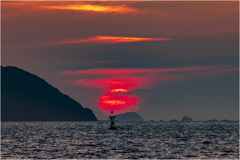 燃える夕日