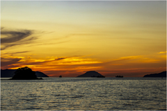 夕暮れの博多湾2