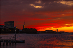 博多湾の夕暮れ3