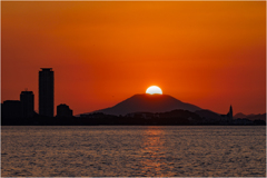 可也山に沈む夕日2