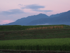 空木岳の朝焼け