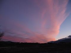 春を呼ぶ夕焼け